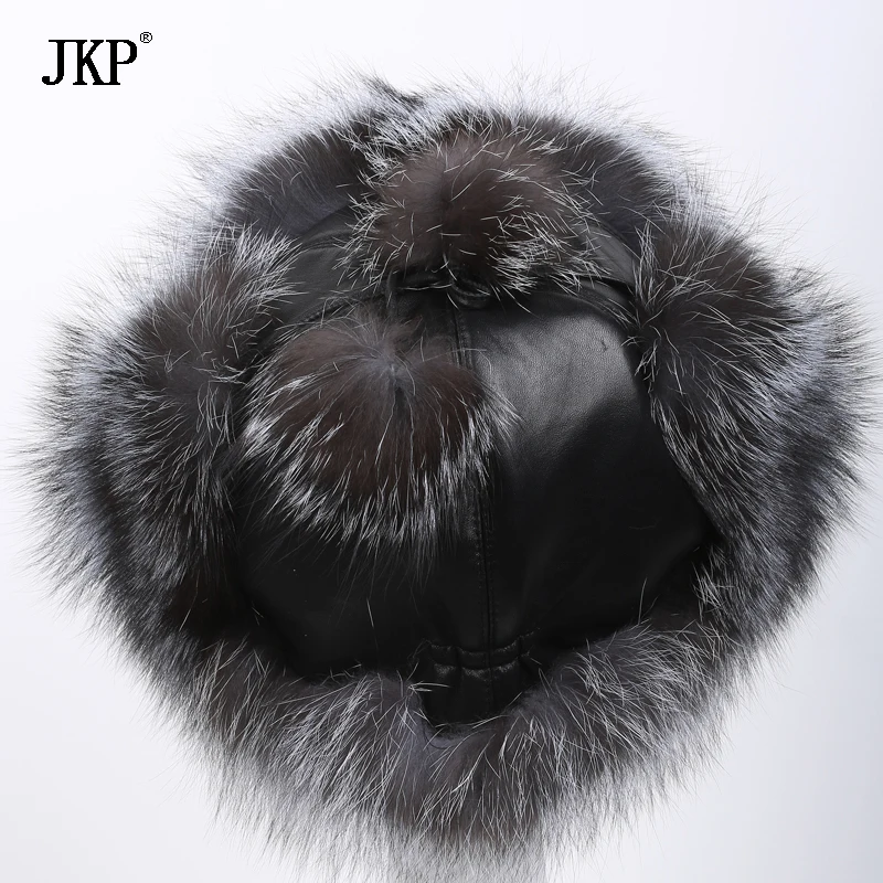 

Winter Fox Fur Hat With Ear Flaps For Women Thick and warm Winter Cap