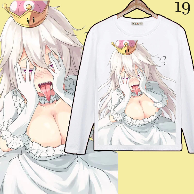 Косплей-свитшот Kuppa Hime футболка с длинным рукавом Bowsette Bowser Koopa Princess bowser 3D-принтом в