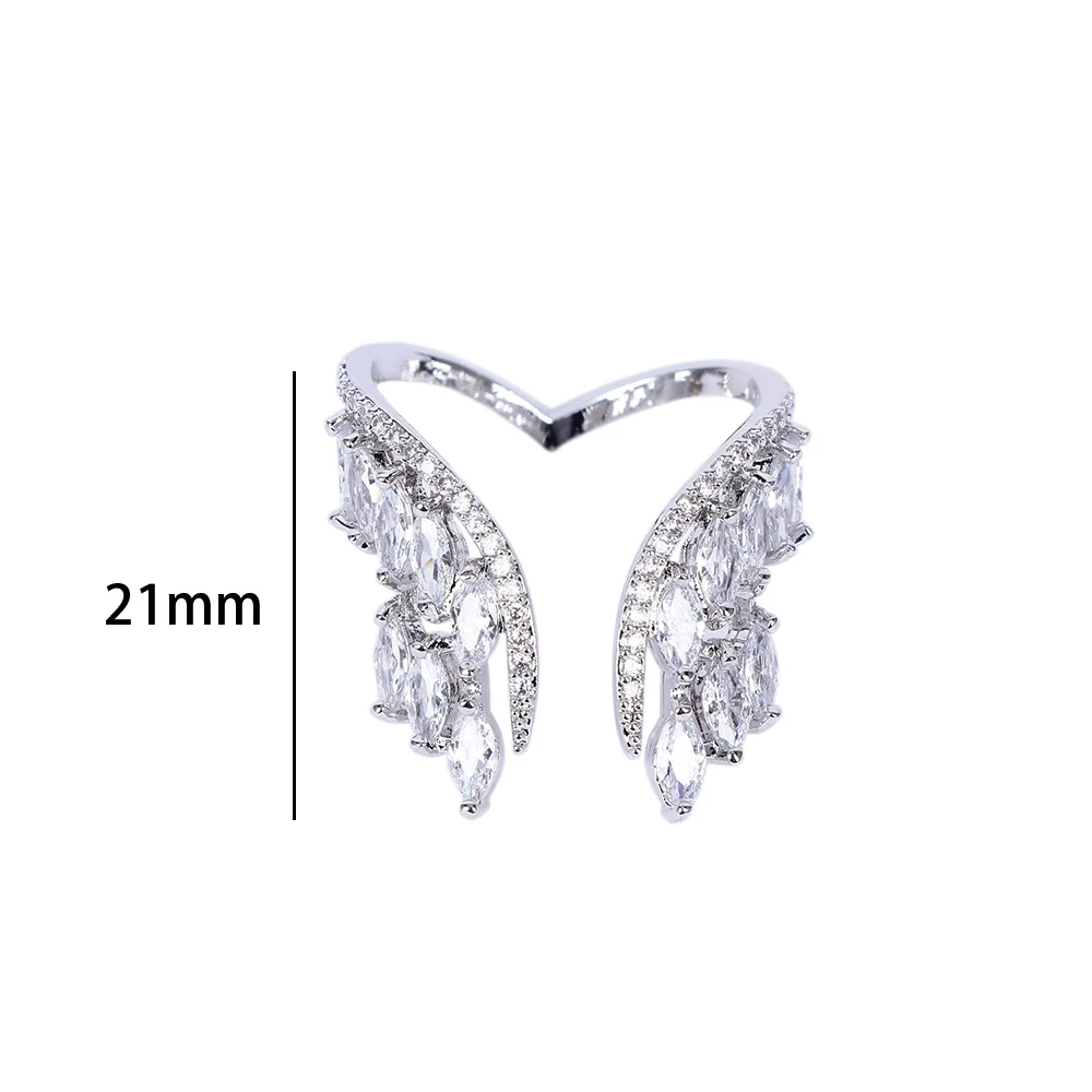 Женское регулируемое кольцо с крыльями и v-образным вырезом вечерние открытые