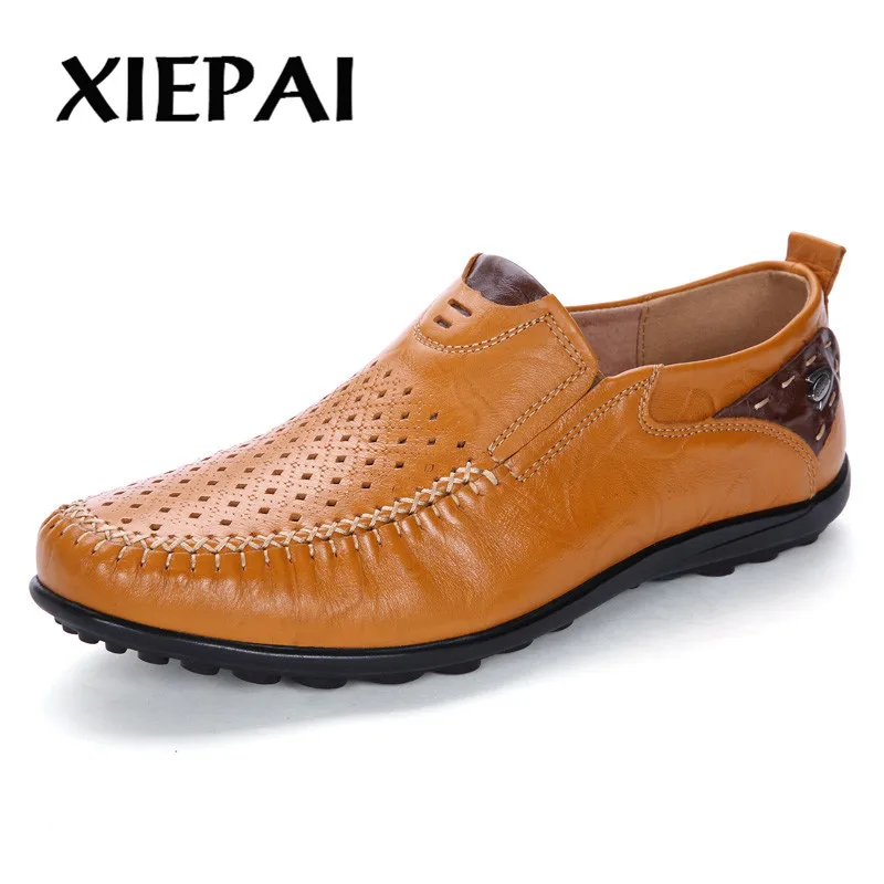 2019 2 Styles Spring Summer Footwear Men Leather Casual Shoes Big Size 39-47 Brand Fashion Man Slip-on Loafers Moccasins | Обувь