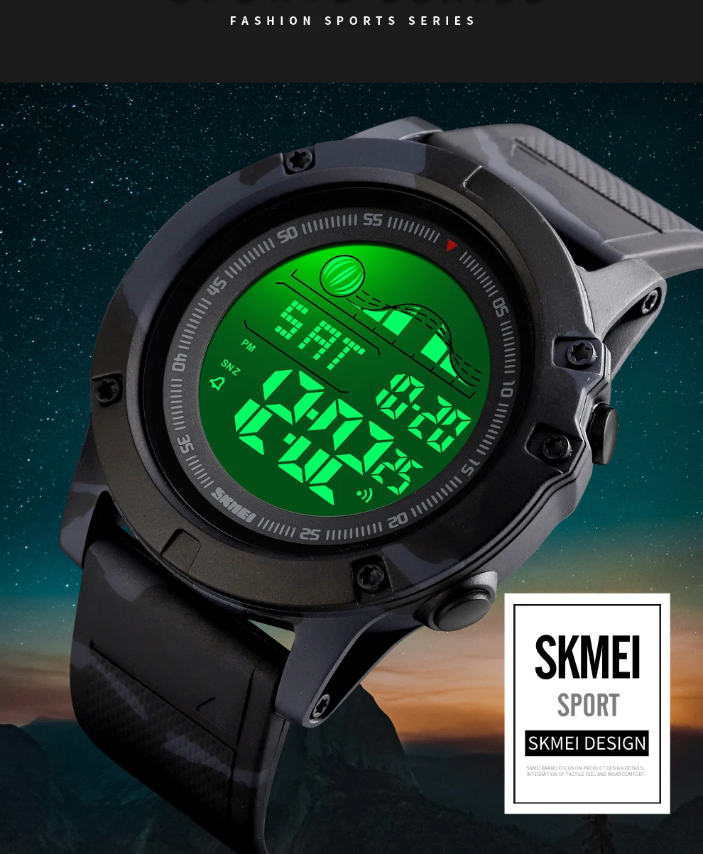 SKMEI, мужские спортивные часы, модные, повседневные, светодиодный, цифровые, для улицы, водонепроницаемые, мужские, обратного отсчета, двойное время, наручные часы, Relogio Masculino