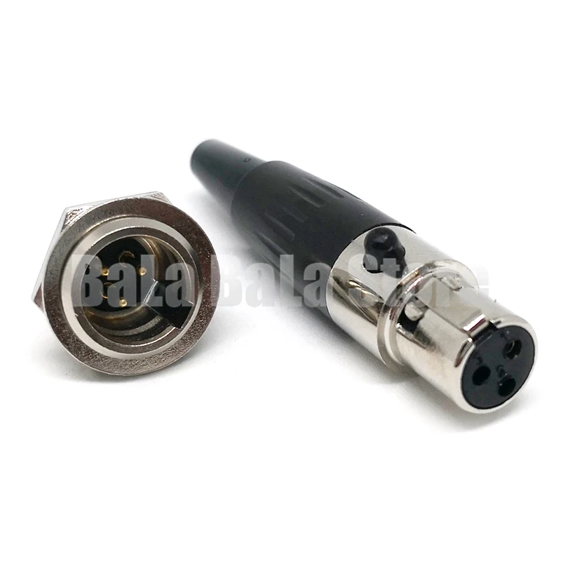 1 компл. мини XLR 3 контактный разъем и штекер Малый аудио для микрофона MIC кабеля