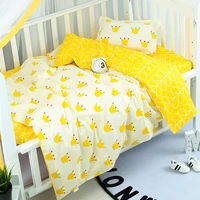 3pcsset baby bedding set toddler crib bedding article with bed sheet pillowcase quilt cover soft cotton infant cot kit for room