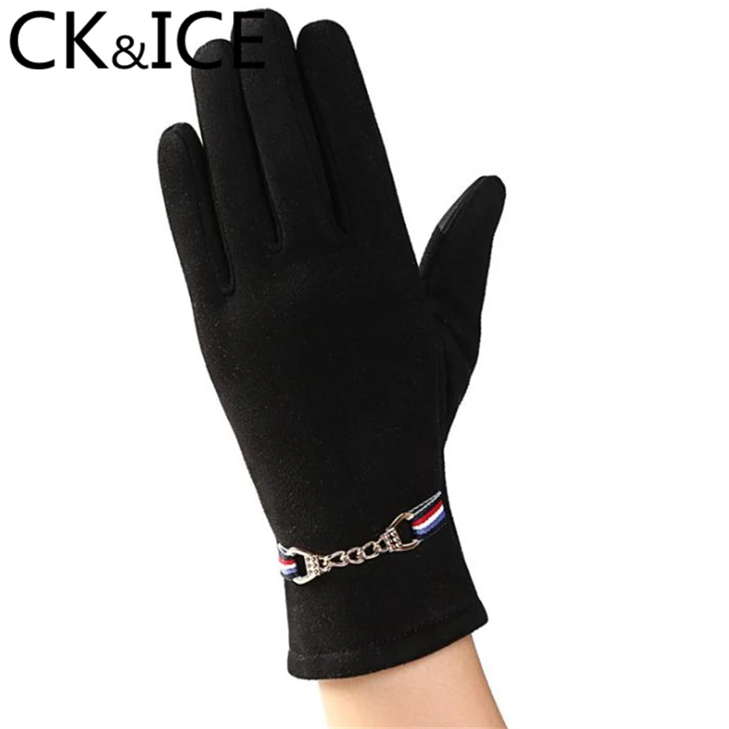 CK &amp ICE классические женские Теплые наручные перчатки с сенсорным экраном зимние