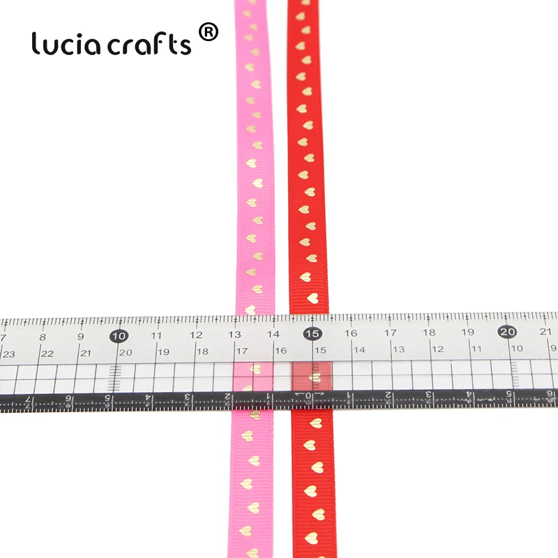 Lucia crafts 5 ярдов/8 метров 10 мм корсажная лента с принтом Сердце ленты вечерние упаковка для свадебного подарка Декор Материал поделки своими руками S0303