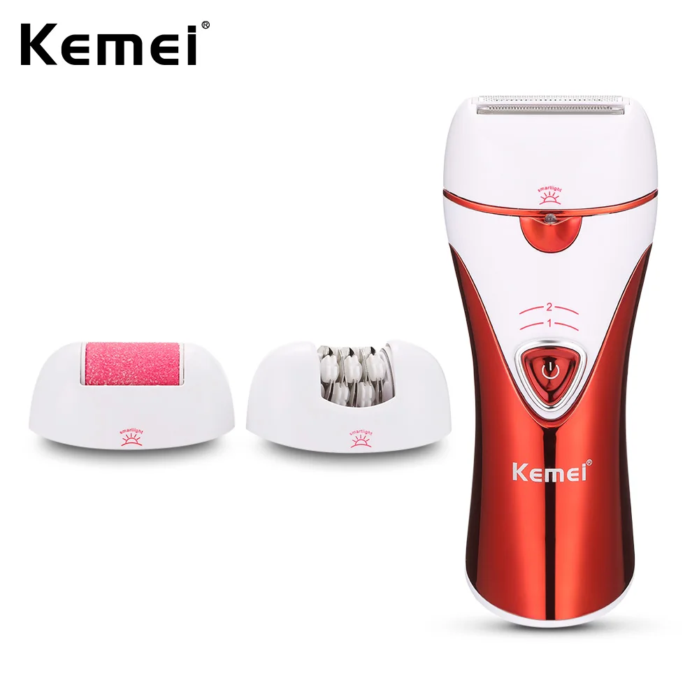Kemei км 1107 3 в 1 230 В 50 Гц Перезаряжаемые электрический эпилятор леди бритвы мозолей