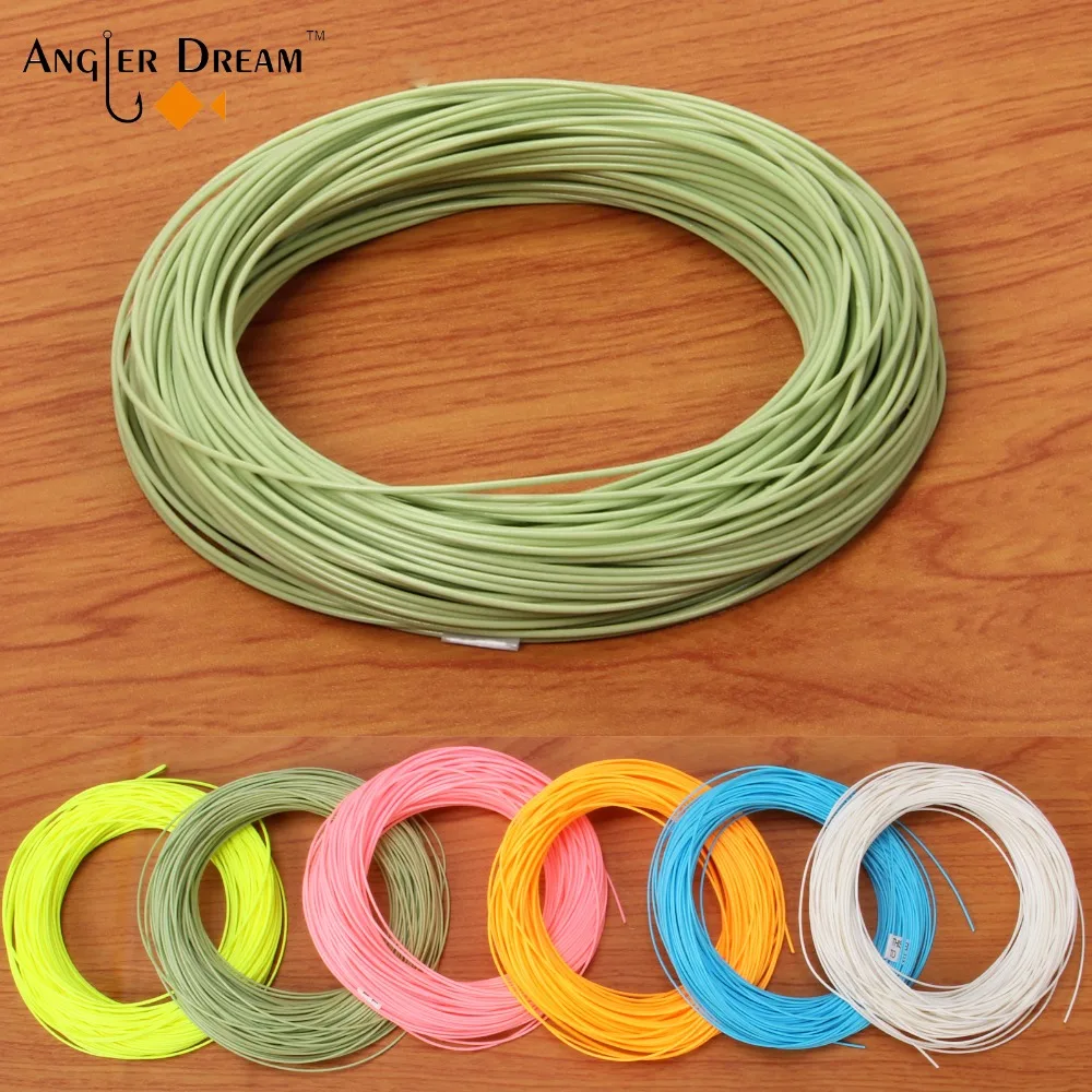 Рыболов Мечта Fly Line Вес вперед 1/2/3/4/5/6/7/ 8/9WT плавающей лески 9 Цвета Aviliable | Спорт и