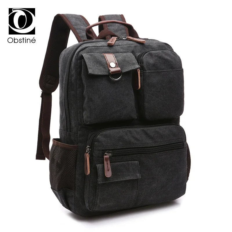 Большой Холщовый дорожный рюкзак для мужчин мужские рюкзаки ноутбука 15 6 дюйма