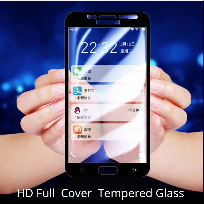 Full Cover Tempered Glass For Samsung Galaxy J3 J5 J7 2016 Screen Protector J4 J6 2018 S6 S7 Front Film Thin | Мобильные телефоны и