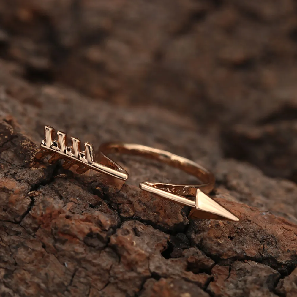 Kinitial новое кольцо со стрелкой креативные листья треугольник уникальное перо