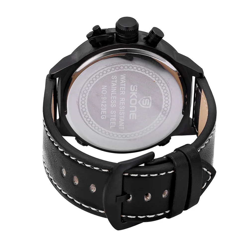 

New Luxury Brand Fashion Leisure Men's Watches,Waterproof Leather, Quartz Multifunctional Watches, Multi-time Zone Men's Watches