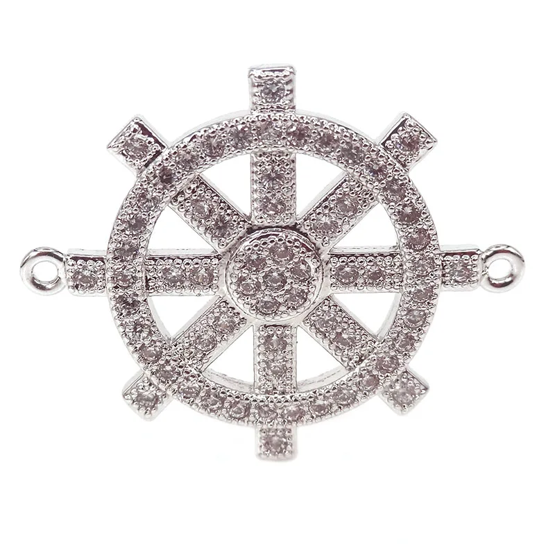 10Pcs Mixed Colors Compass Rudder Connector Anchor Charm Pendant Jewelry Making Findings Accessories DIY Handmade Craft 21x15mm | Украшения