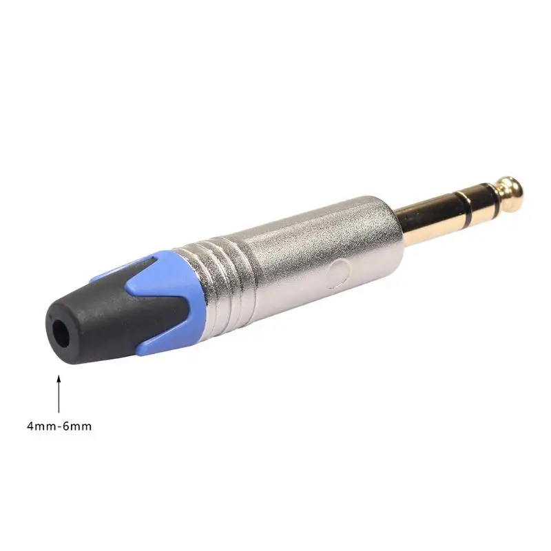 6,35 мм стерео металлический 1/4 дюйма разъем 6,5 мм штекер аудио припой адаптер пайка позолоченный 6,35 штекер