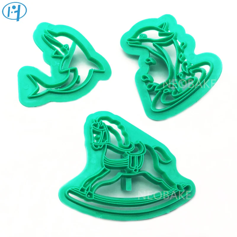 Пластиковые инструменты для украшения торта 3 шт./компл. в виде лошадиной