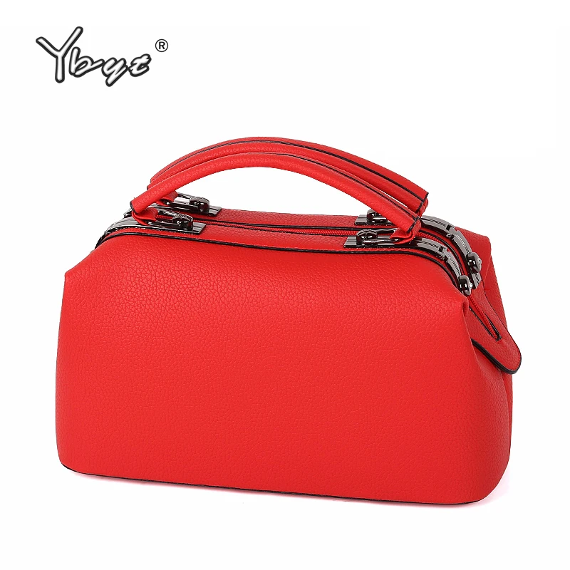 

YBYT brand new fashion casual women boston handbags female large capacity shopping bag ladies travel package retro shoulder bags