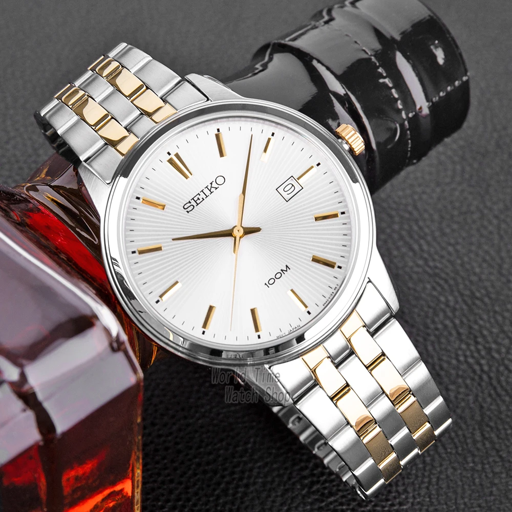 Seiko часы мужские Топ люксовый бренд водонепроницаемые спортивные наручные часы для мужчин Дата кварцевые часы мужские часы Relogio Masculin SUR263