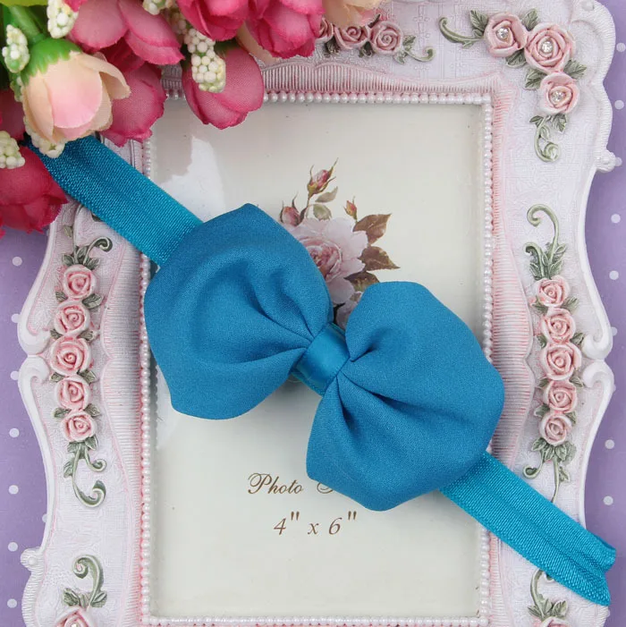 Yundfly 10pcs/lot 4&quot Kids Headband Chiffon Bowknot Baby Girls Headbands Solid Color Elastic Hair Band Headwear Accessories | Мать и
