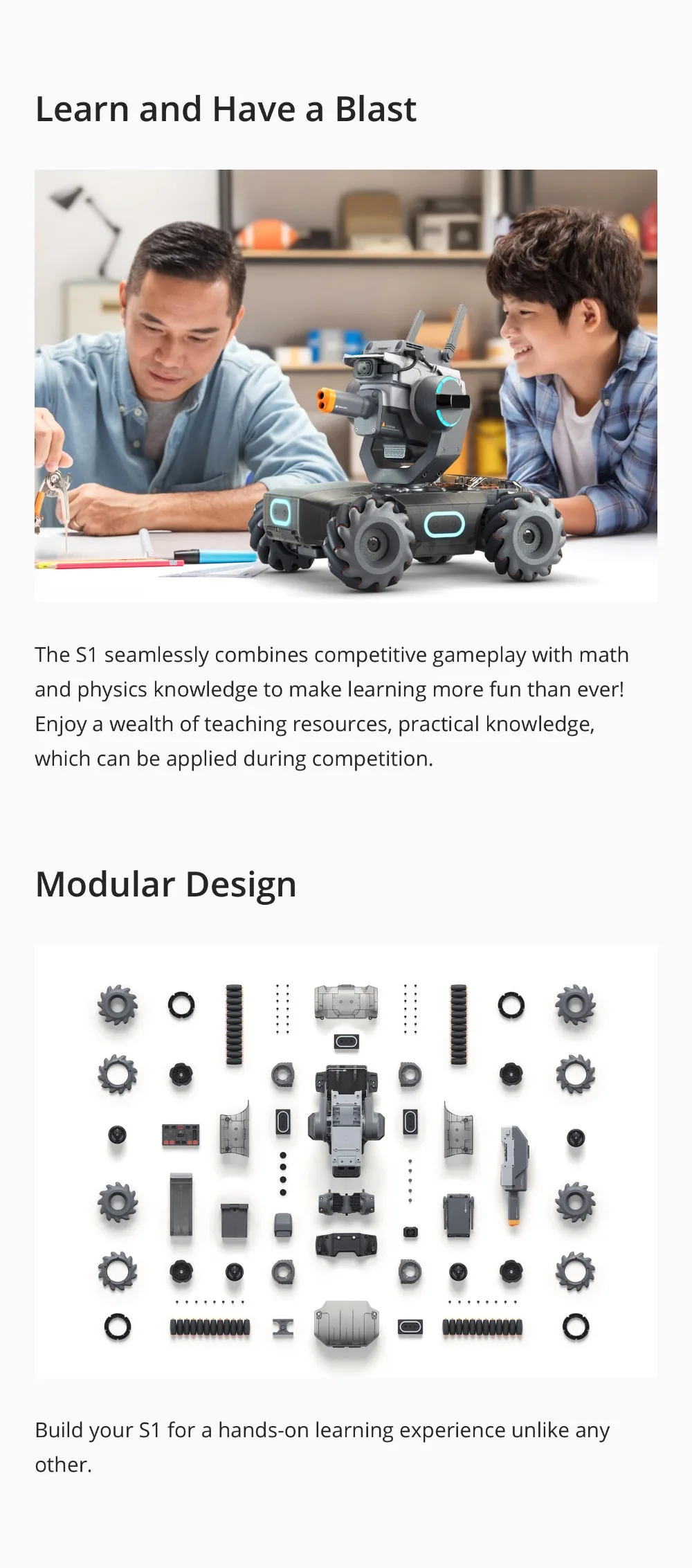 DJI RoboMaster S1 умный Обучающий робот умный автомобиль игрушка танк лучший подарок для детей пульт дистанционного управления бренд