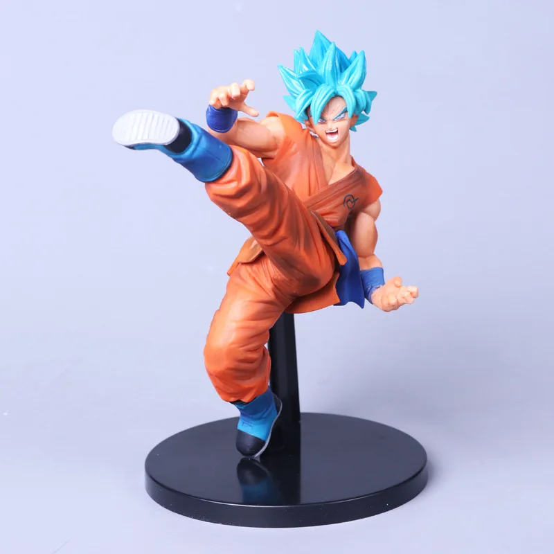 Houng Аниме Фигурка 20-24 см Драконий жемчуг Супер Saiyan Goku золото/Bule Hair ПВХ фигурка