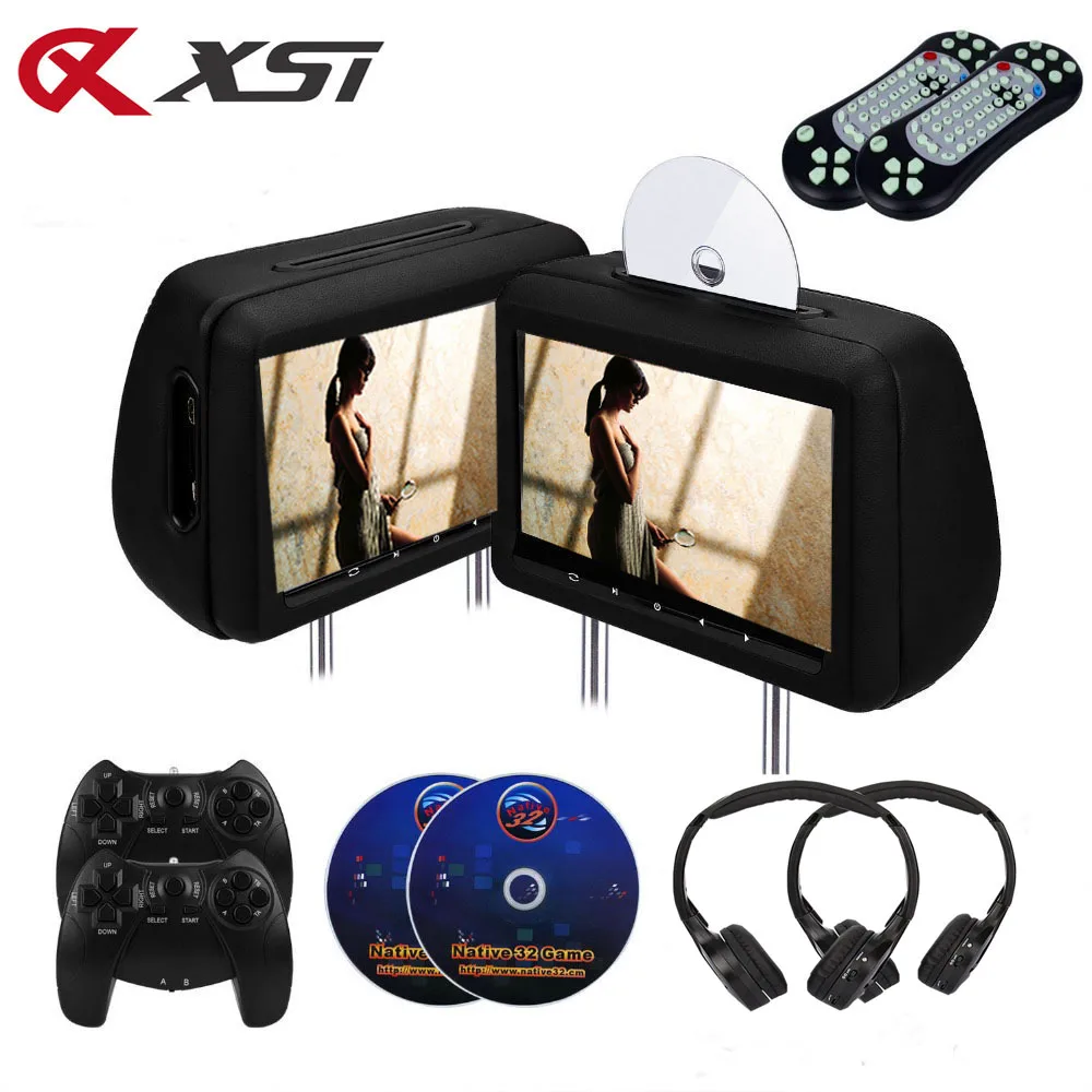 2 шт. автомобильный DVD плеер на подголовник 10 1 дюйма с FM/IR/USB/SD(MP5)|monitor dvd player|headrest