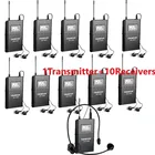 Беспроводная аудиосистема Takstar WTG-500 UHF для туристического гидаСинхронный переводОбучение 1 передатчик + 10 приемников