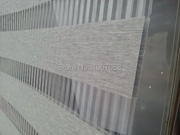100% полиэстер лен серый экологически чистые полупрозрачные шторы зебры для
