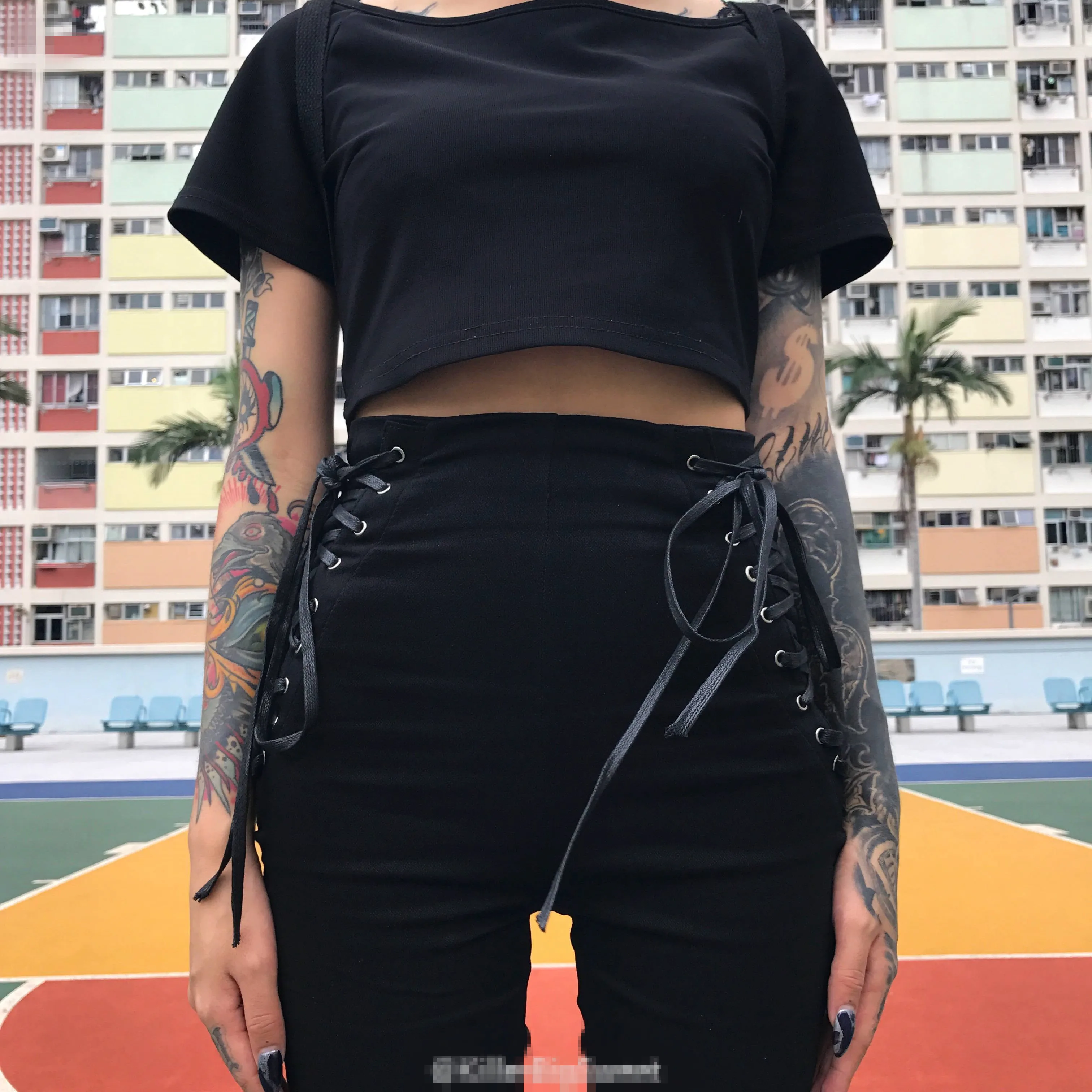 Брюки карандаш женские Стрейчевые с завышенной талией и бантом|pencil pants|women black