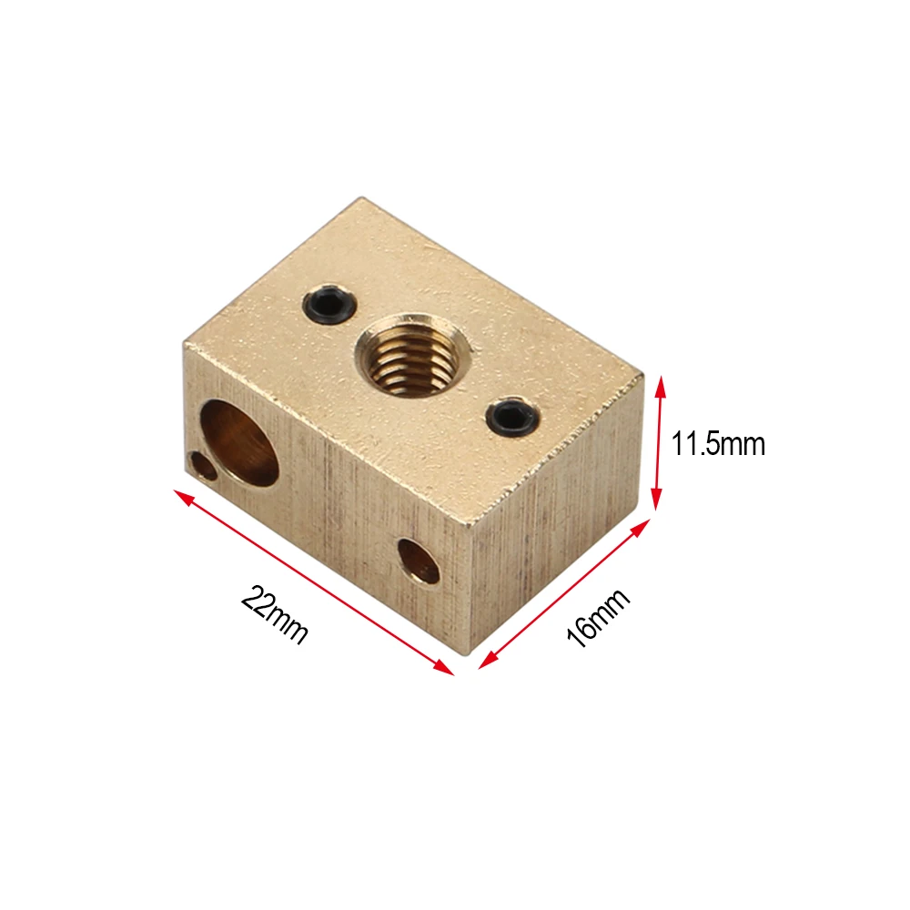 Медный латунный блок с подогревом для E3D copper Hotend 3d принтер высокотемпературная закаленная сталь V6 сопла Titan экструдер