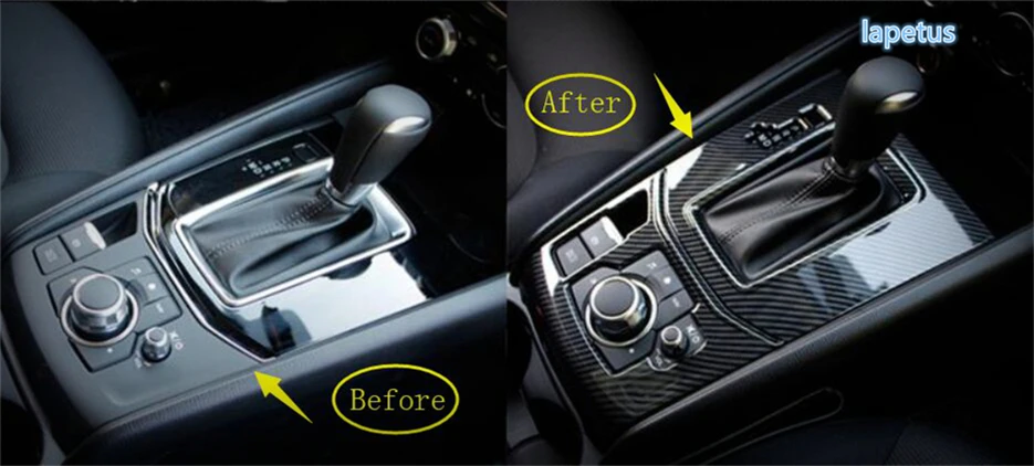 

Lapetus Stalls Gear Shift Box Frame Panel Decoration Frame Cover Trim For Mazda CX-5 CX5 2017 - 2021 Carbon Fiber ABS