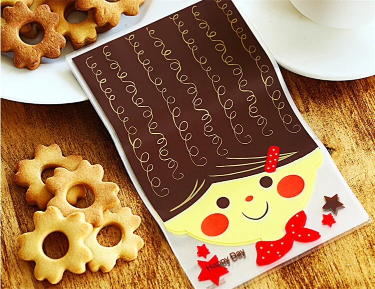 100 шт пластиковая упаковка для печенья фруктов оптовая продажа Подарочная