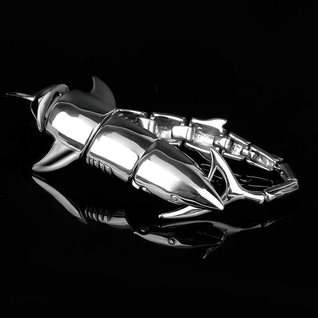 Goth Punk Новинка Браслет из нержавеющей стали браслет Акула подарок|shark bracelet|bracelet