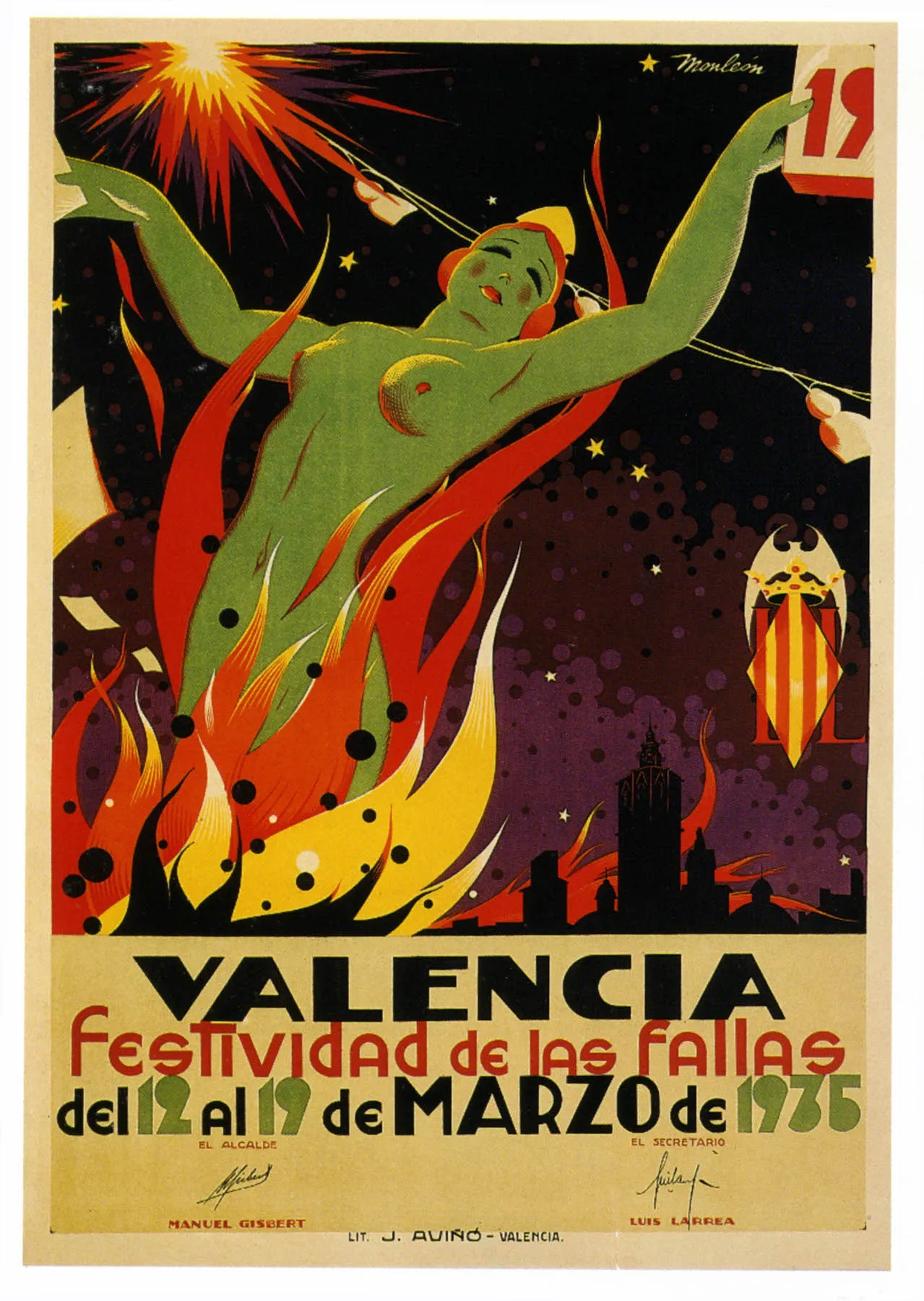 Винтажный рекламный постер фестиваль осени классические картины на холсте Valencia