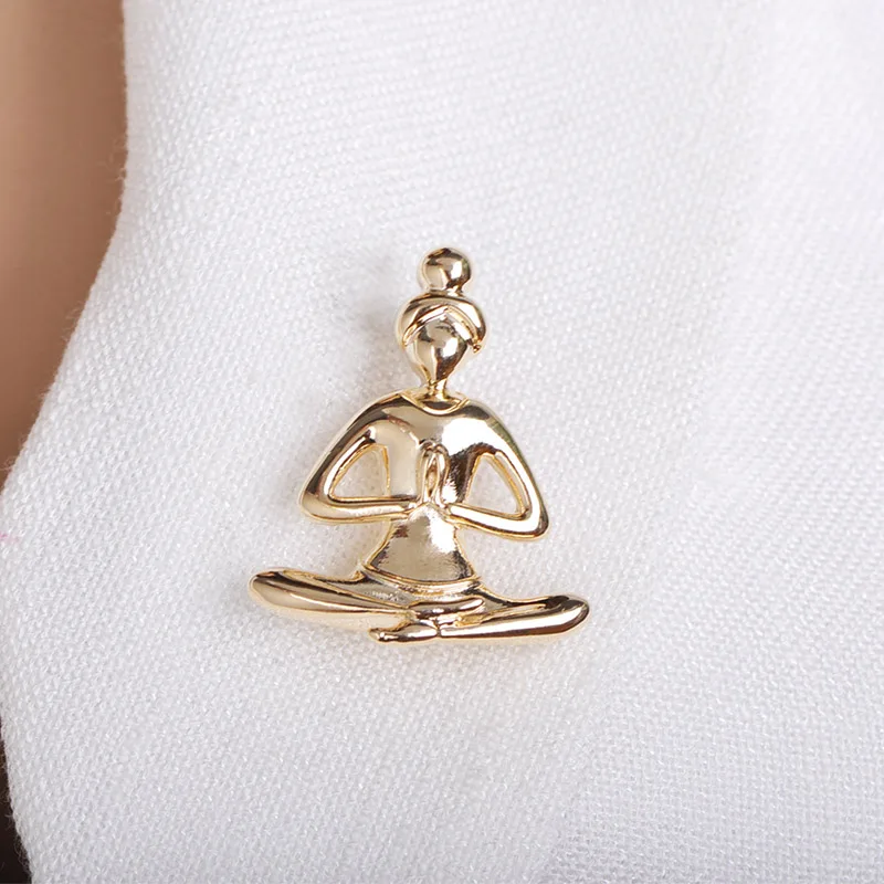 Эмалированные Броши Funmor для йоги фитнеса женщин и девочек повседневного