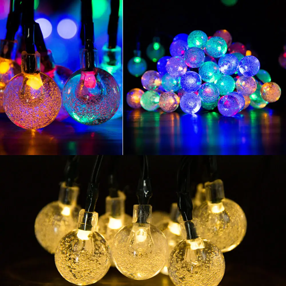 Retro Christmas lamp flashing solar string light 20leds romatic holiday fairy light Xmas wedding party Waterproof String bulb