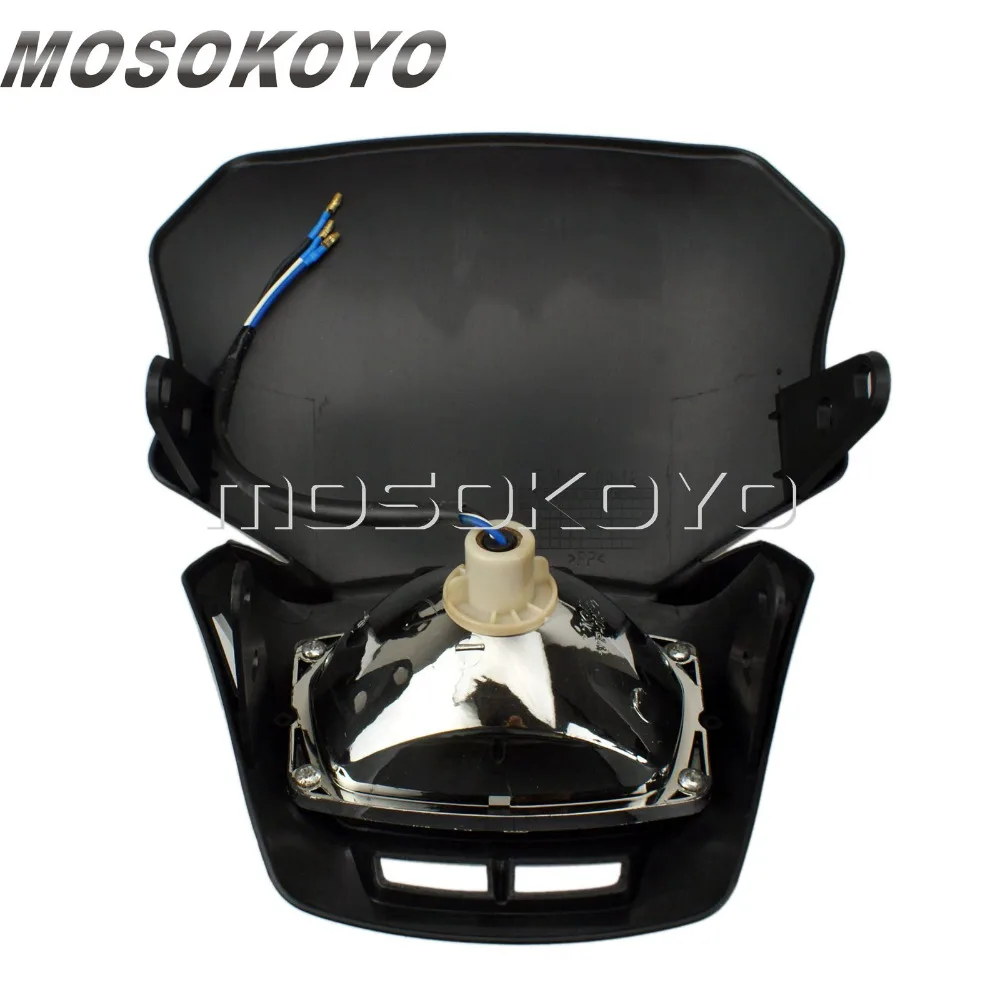 Черная фара для мотокросса эндуро двойная гоночная Honda CRF Yamaha WR TTR Suzuki DRM Kawasaki KLX