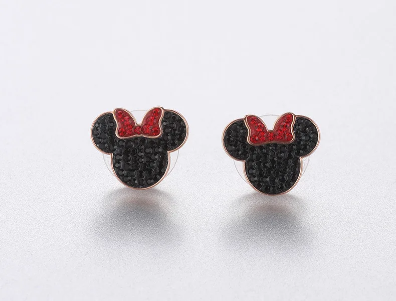 2 шт./лот disney Микки Маус мультфильм леди серьги гвоздики для женщин модные аксессуары подарок ювелирные изделия прекрасный подвеска с Минни