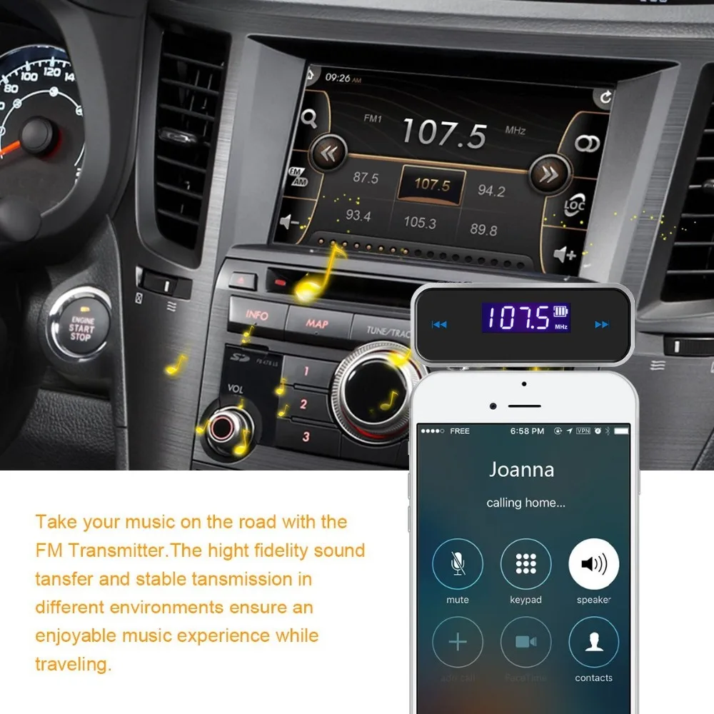 Bluetooth fm-передатчик беспроводной Радио адаптер Автомобильное зарядное устройство