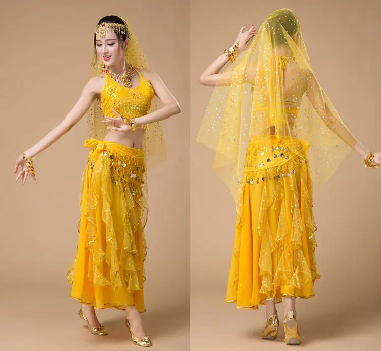 Костюм для индийских женщин костюм танца живота 4 шт. 6 видов цветов