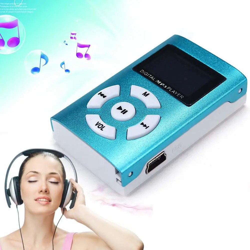Лидер продаж Мини цифровой MP3 музыкальный плеер ЖК экран металлическая Поддержка