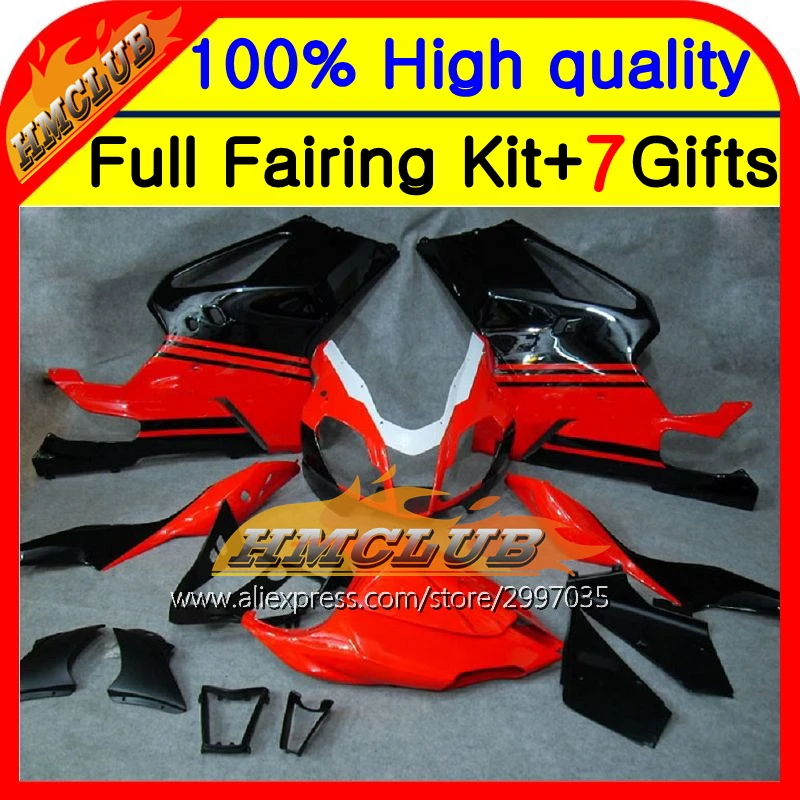 

Body For Aprilia RSV1000R 03 04 05 06 RSV1000 R Red black 5HM38 RSV 1000R Glossy red blk 1000 R 03-06 2004 2005 2006 Fairing