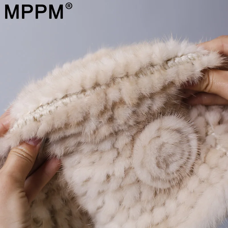 Женская Солнцезащитная шапка меховая из натуральной норки Новая женская зимняя