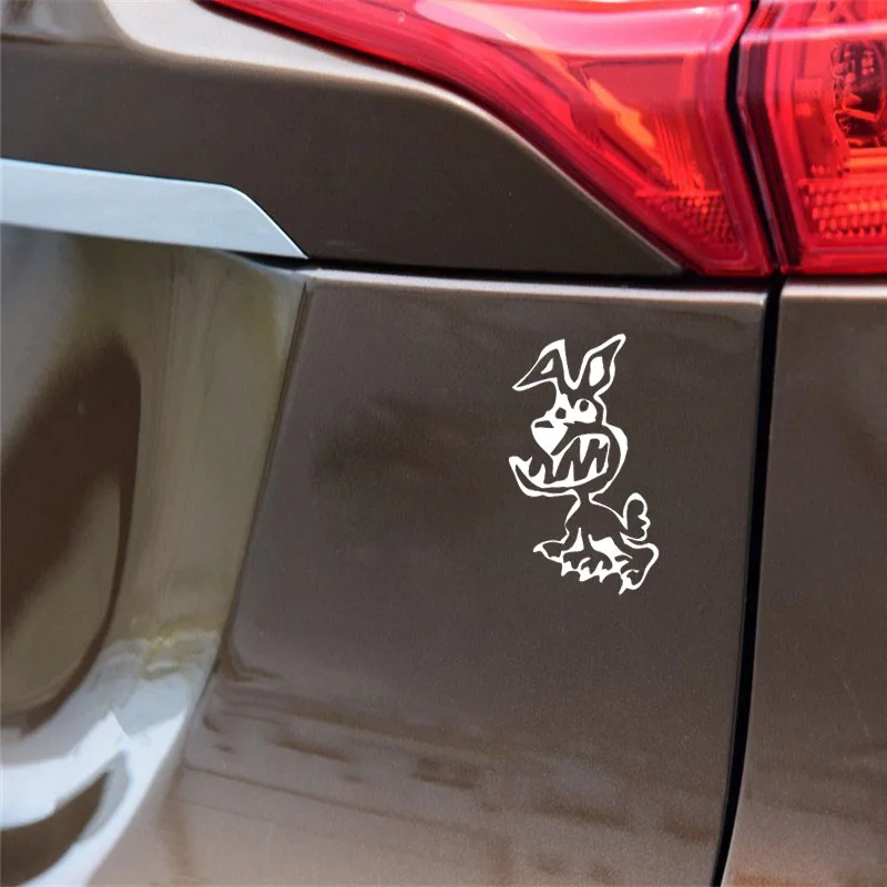 

YJZT 9.6CM*15.2CM Cartoon Dog Funny Exaggerated Car Vinyl Decal Sticker Black/Silver C10-00227