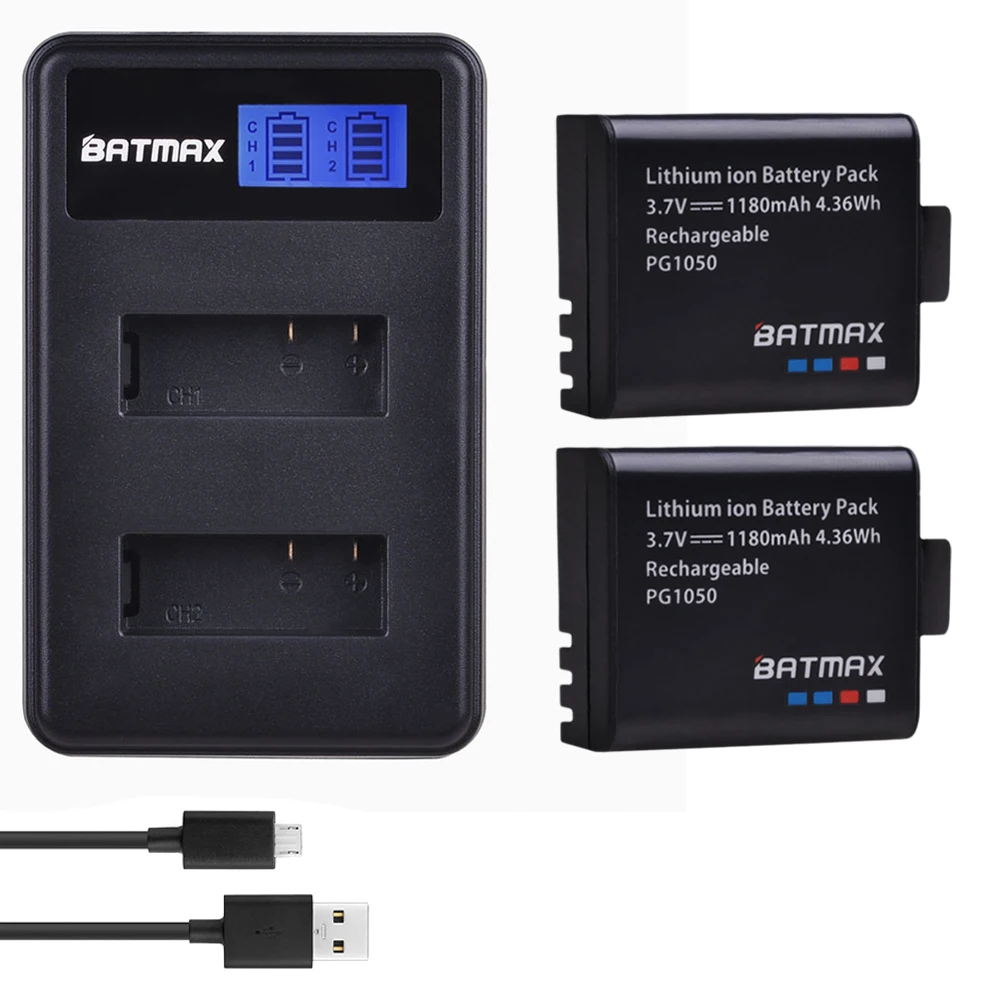 2 шт. аккумулятор для экшн-камеры 1180 мАч | Электроника