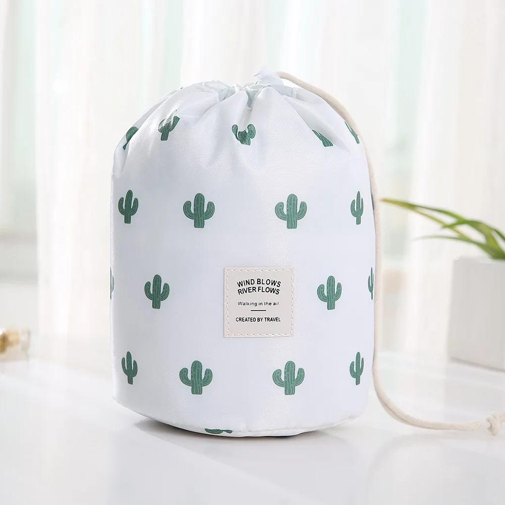 The cactus Горячая Распродажа, круглая Водонепроницаемая косметичка для макияжа, дорожная косметичка, органайзер, косметички для туалетных принадлежностей, косметички для женщин, Дамская коробка, Neceser - Цвет: The cactus