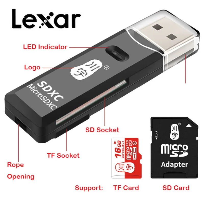 Карта памяти Lexar SDXC SDHC SD 95 м/с 633x32 Гб 64 128 ГБ 256 512 ТБ U1 U3 класс 10 для видеокамеры 1080p 3D