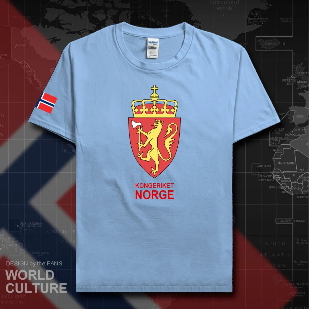 Норвежские Norge мужские футболки модные 2018 Джерси национальной команды хлопковая
