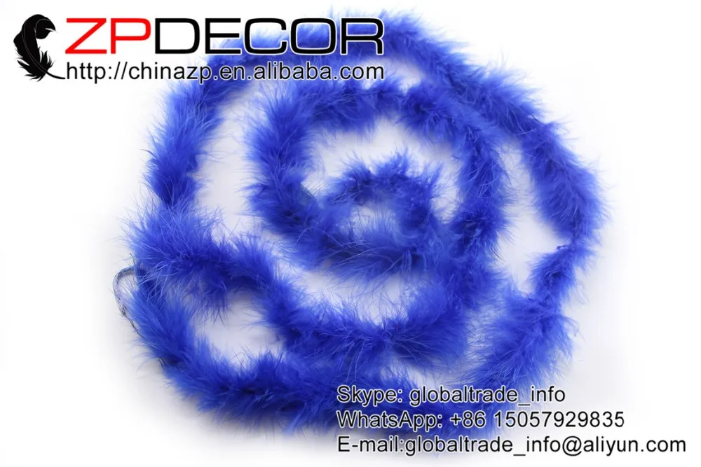 ZPDECOR 40 г 50 ярдов/партия окрашенные королевские синие турецкие маробные перья боа
