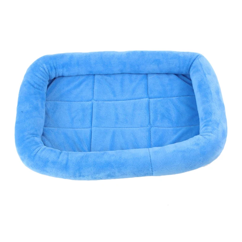 Blue short mat Большая кровать для собак большой размер Подушка для домашних животных теплая Лежанка золотой ретривер клетка коврик; домик для кошек коврик маленький, средний и большая клетка для собаки - Цвет: Blue short mat