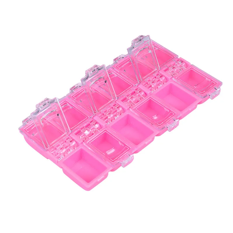Контейнер для хранения искусственных ногтей с 12 отделениями|Многоразовые