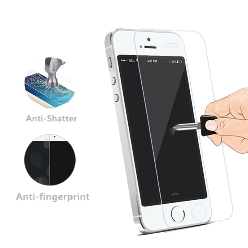 Защитная пленка для экрана 5 шт./лот, закаленное стекло, пленка для Apple iphone на 4 телефона, фотография 5 дюймов, защитный чехол, чехлы с комплекта...
